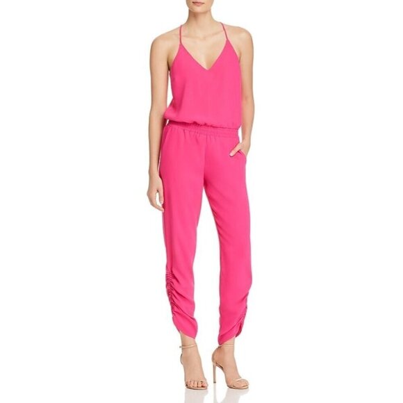 Amanda Uprichard Lowell Ruched Jumpsuit M - Picture 1 of 7